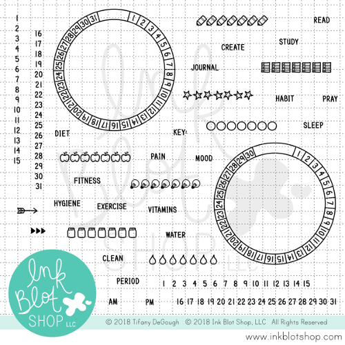 Track It (Calendar Builder) :: 4x6 Clear Stamp Set