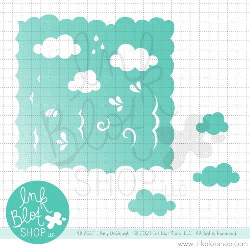Clouds & Waves :: 6x6 Stencil Set