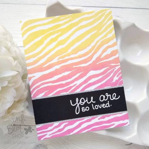 Zebra Print Background :: 6x6 Clear Stamp Set