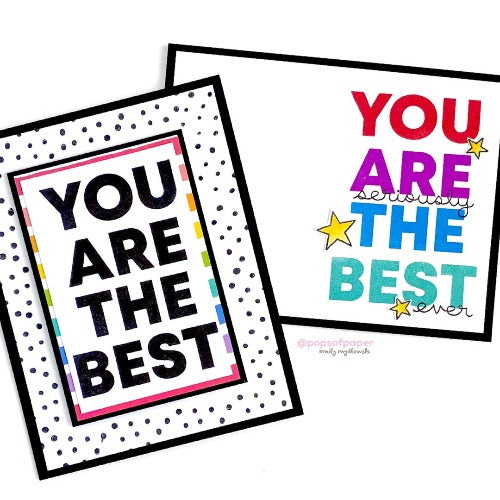 Chunky Sentiments :: 4x8 Clear Stamp Set