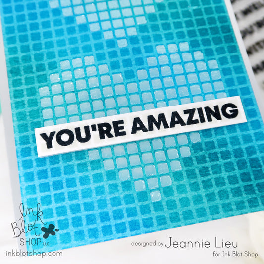 You're Amazing Pixel Heart Card