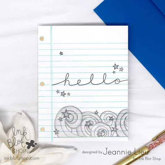 Hello Notebook Doodles Card