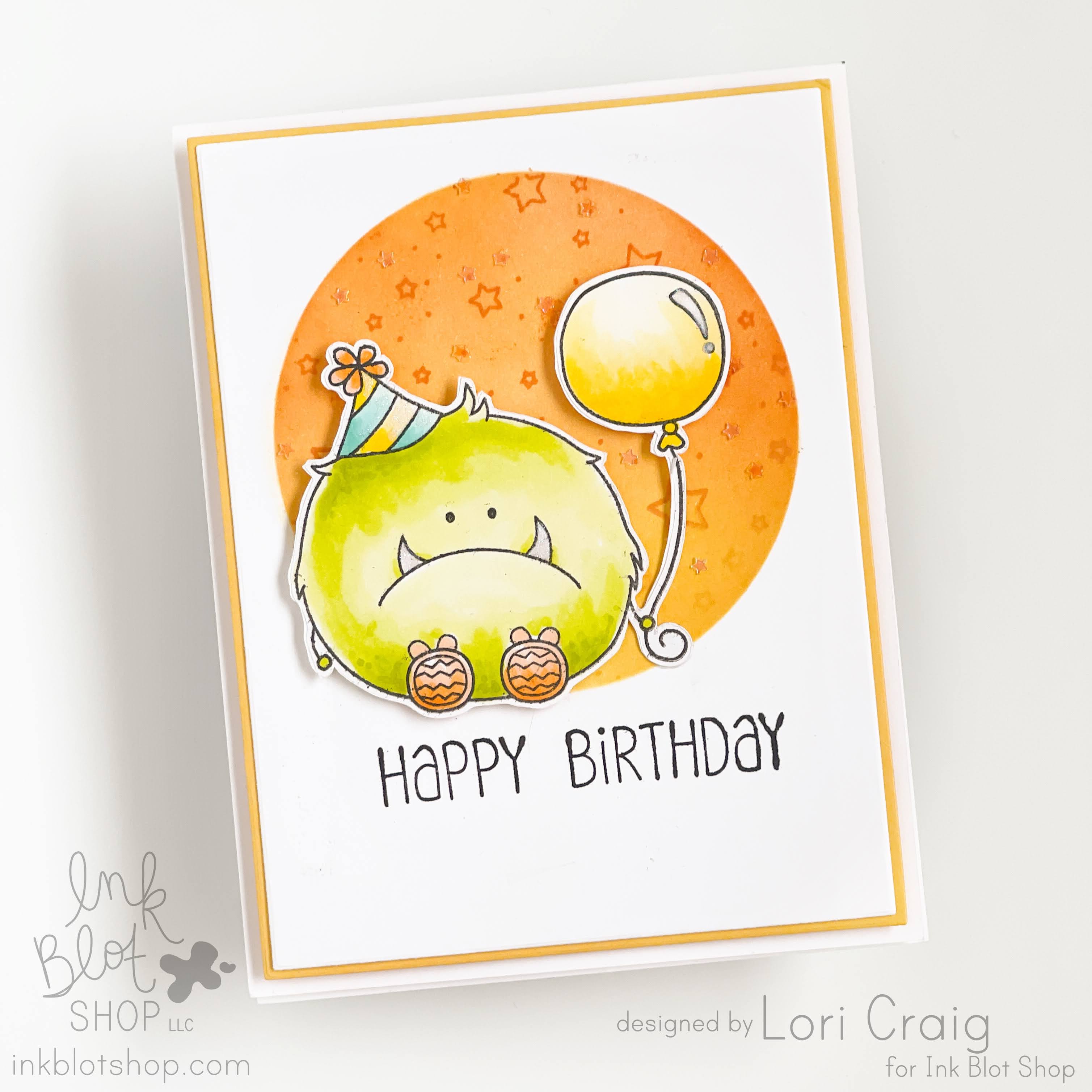 Happy Birthday Party Monster Card – Ink Blot Shop LLC