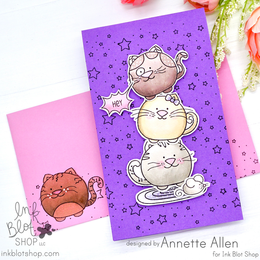 Hey Fat Cats Card & Envelope Set