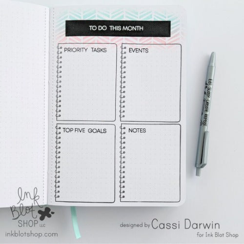 Planner Words (Calendar Builder) :: 4x6 Clear Stamp Set