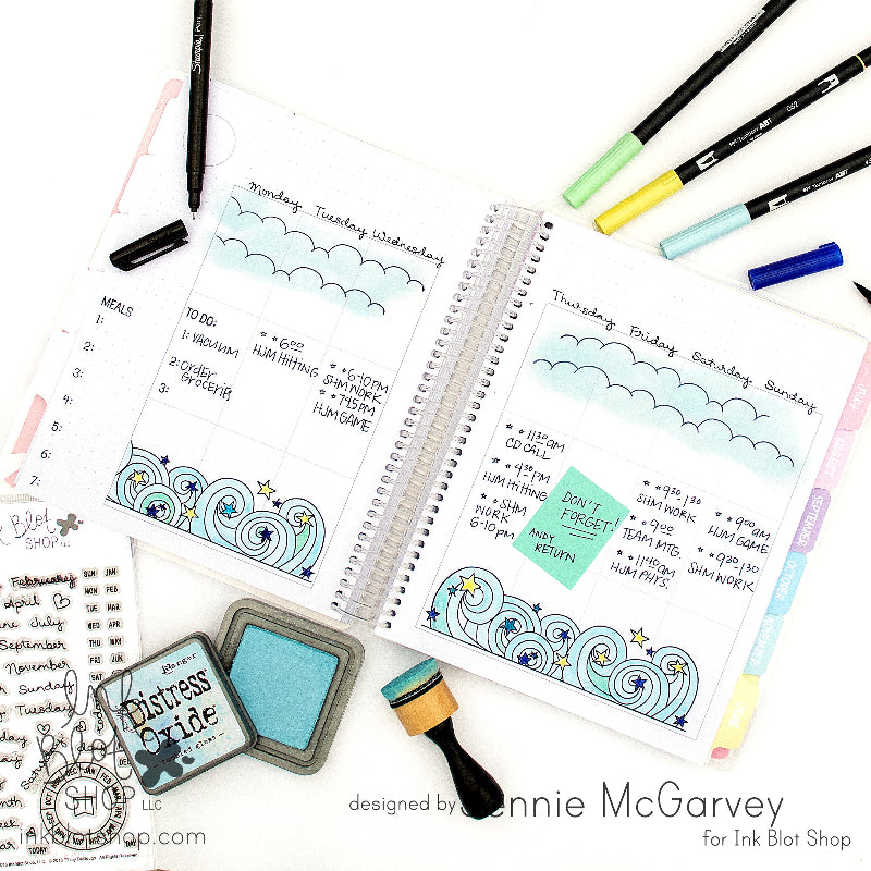 Months & Days (Calendar Builder) :: 4x6 Clear Stamp Set