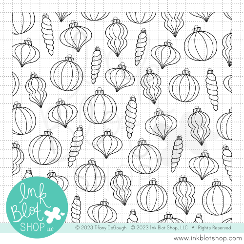 Christmas Ornaments Background :: 6x6 Clear Stamp