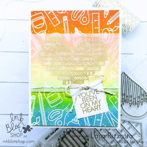 School Supplies Background :: 6x6 Clear Stamp Set