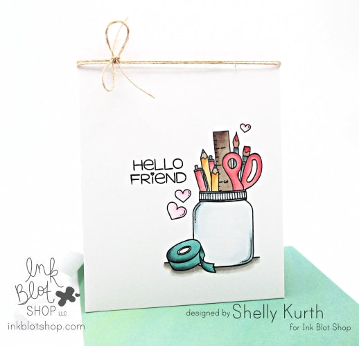 Crafty Love :: 4x8 Clear Stamp Set