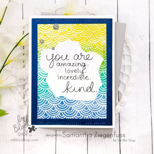 Doodled Rainbow Scoops Background :: 6x6 Clear Stamp Set