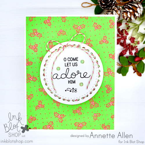 Holly Jolly Background :: 6x6 Clear Stamp