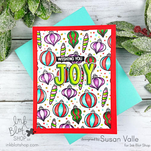 Christmas Ornaments Background :: 6x6 Clear Stamp