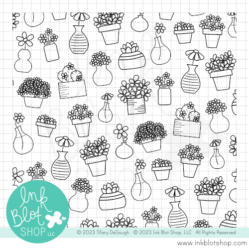 Plants All Over Background :: 6x6 Clear Stamp