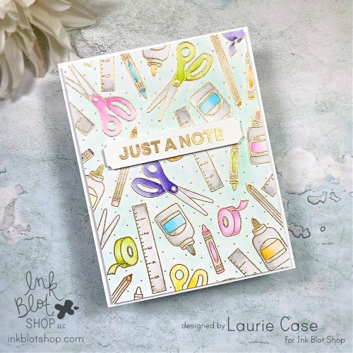 School Supplies Background :: 6x6 Clear Stamp Set