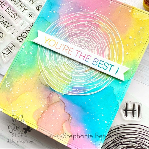 Colorful card with 'You're the Best!' message on a white background