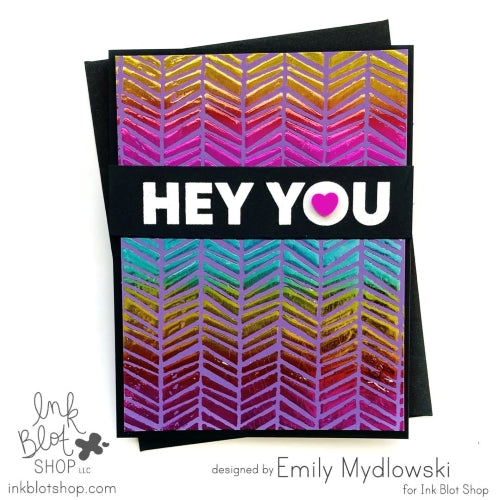 Wild Hatch Herringbone :: 6x6 Stencil