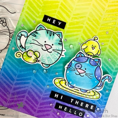 Wild Hatch Herringbone :: 6x6 Stencil