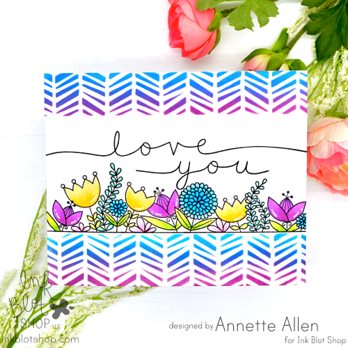 Wild Hatch Herringbone :: 6x6 Stencil