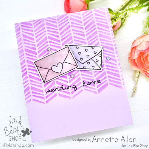 Wild Hatch Herringbone :: 6x6 Stencil