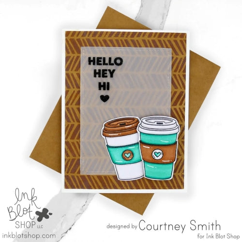 Wild Hatch Herringbone :: 6x6 Stencil