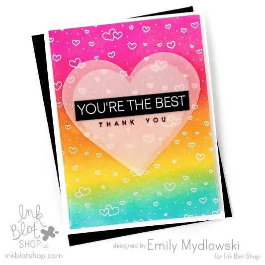 Sprinkled Hearts Background :: 6x6 Clear Stamp