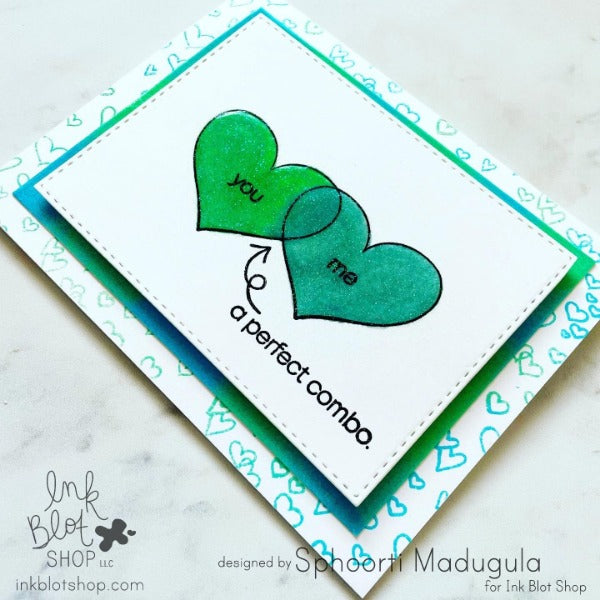Sprinkled Hearts Background :: 6x6 Clear Stamp