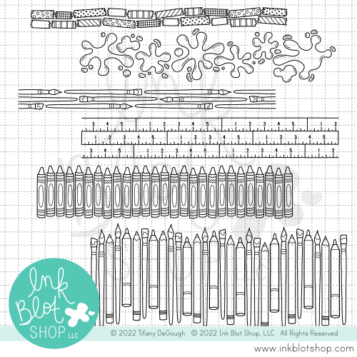 Arts & Crafts Borders :: 6x8 Clear Stamp Set