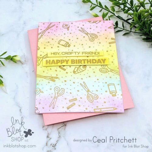 Arts & Crafts Bitty Background :: 6x6 Clear Stamp Set