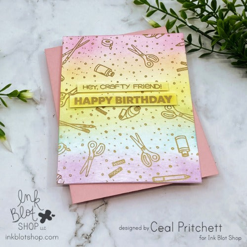 Arts & Crafts Bitty Background :: 6x6 Clear Stamp Set