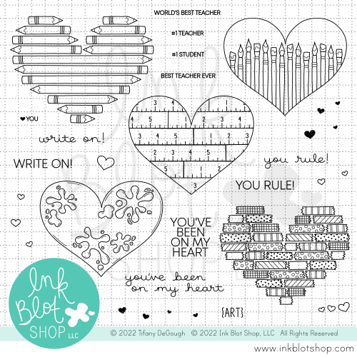 Crafty Hearts :: 6x8 Clear Stamp Set