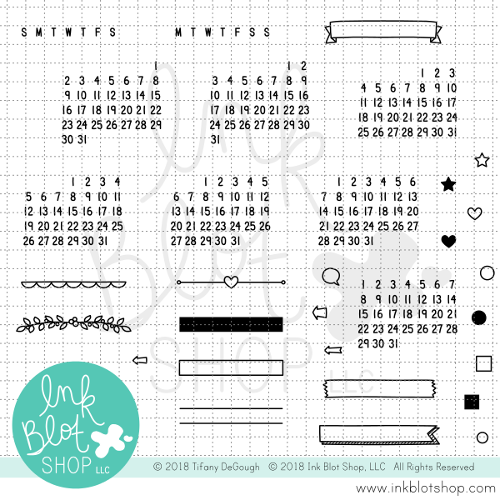 Date It (Calendar Builder) :: 4x6 Clear Stamp Set