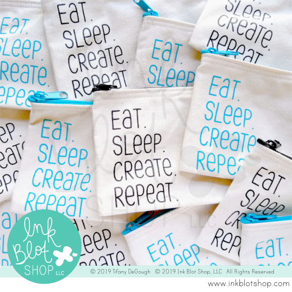 Eat. Sleep. Create. Repeat. :: Zipper Pouch