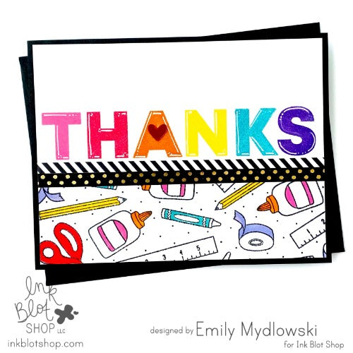 School Supplies Background :: 6x6 Clear Stamp Set