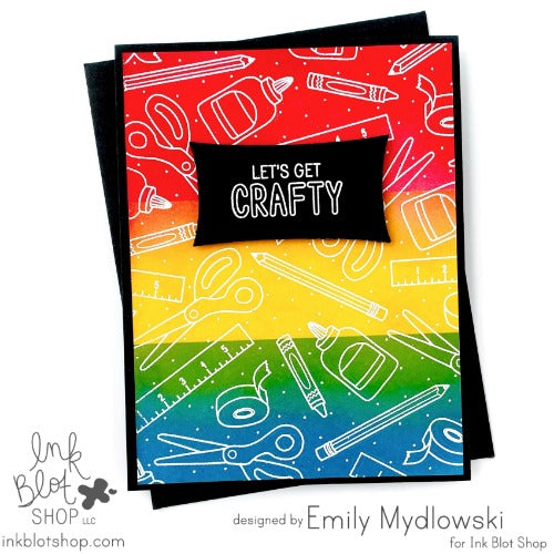 School Supplies Background :: 6x6 Clear Stamp Set