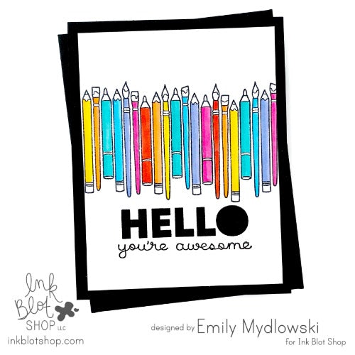 Giant Solid Greetings :: 6x8 Clear Stamp Set
