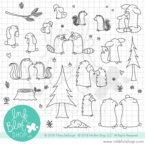 Flopsy Forest Friends :: 6x8 Clear Stamp Set