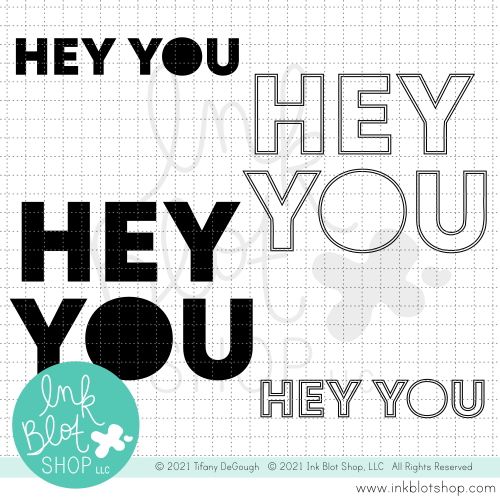 Giant Hey You :: 4x8 Clear Stamp Set