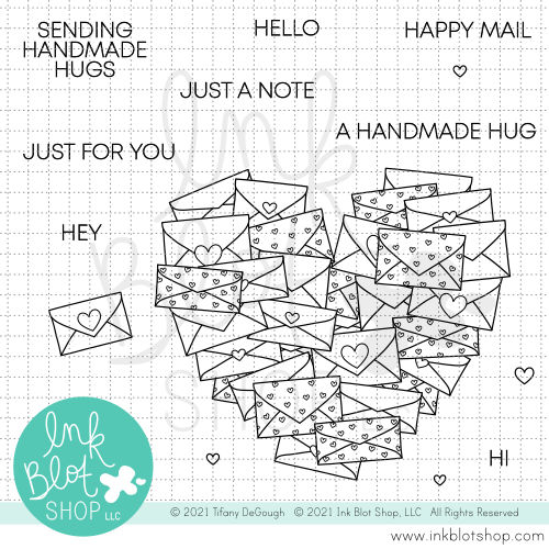 Happy Mail Heart :: 4x6 Clear Stamp Set