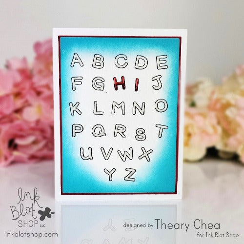 Outline Alpha :: 4x8 Clear Stamp Set