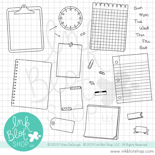 Journaling Spots :: 6x8 Clear Stamp Set