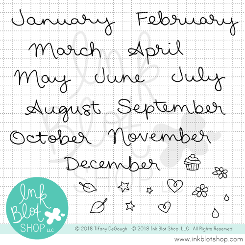 Just The Months (Calendar Builder) :: 4x6 Clear Stamp Set