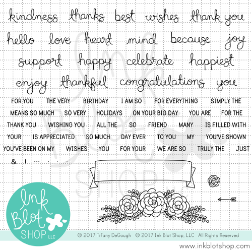 Kindness & Thanks (Mixed Greetings) :: 6x8 Clear Stamp Set
