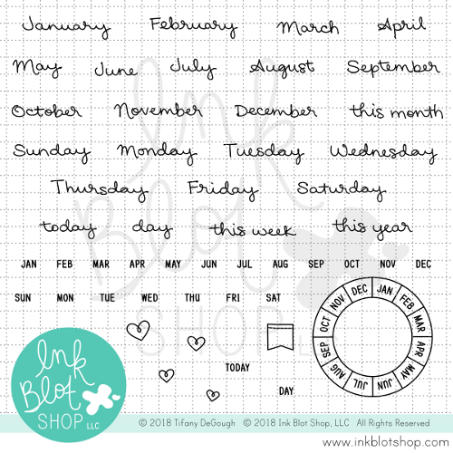 Months & Days (Calendar Builder) :: 4x6 Clear Stamp Set