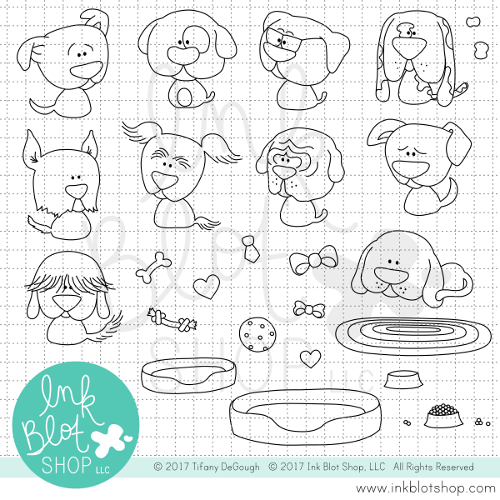 Playful Pups :: 6x8 Clear Stamp Set