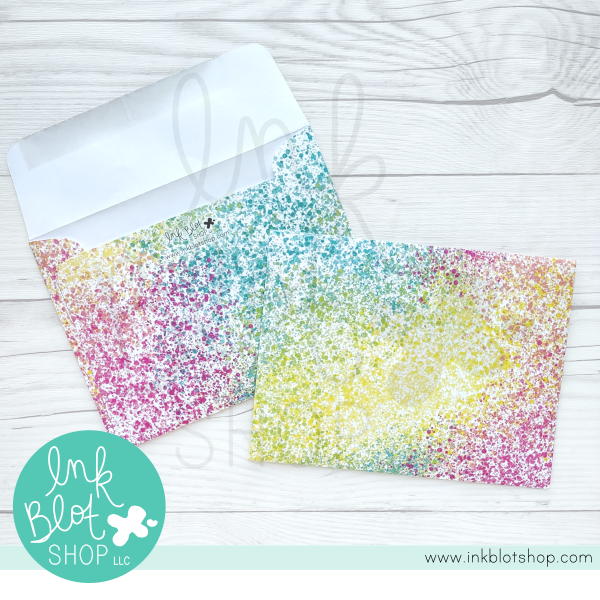 Rainbow Splatter Paint Envelopes (10-pack) :: A2 Envelopes (4.375 x 5.75)