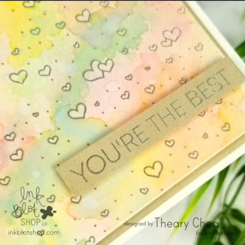 Sprinkled Hearts Background :: 6x6 Clear Stamp
