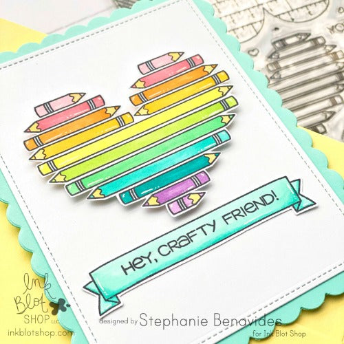 Crafty Hearts :: 6x8 Clear Stamp Set