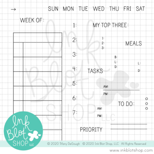 Weekly Task Bar (Calendar Builder) :: 4x6 Clear Stamp Set