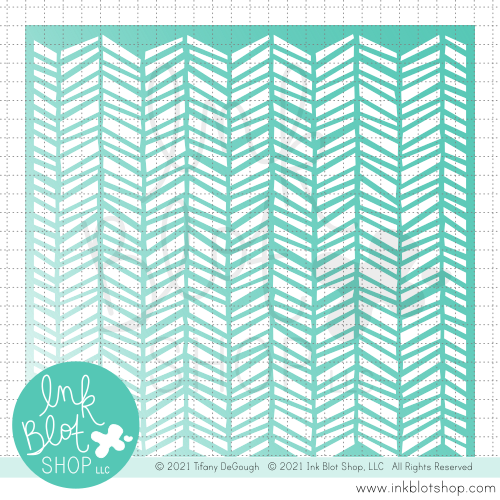 Wild Hatch Herringbone :: 6x6 Stencil