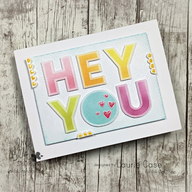 Giant Hey You :: 4x8 Clear Stamp Set